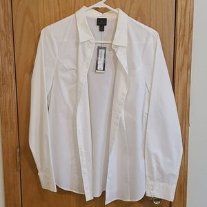 Plain white button up